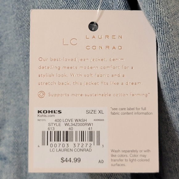 LC Lauren Conrad New Core Denim Jacket - Picture 5 of 13
